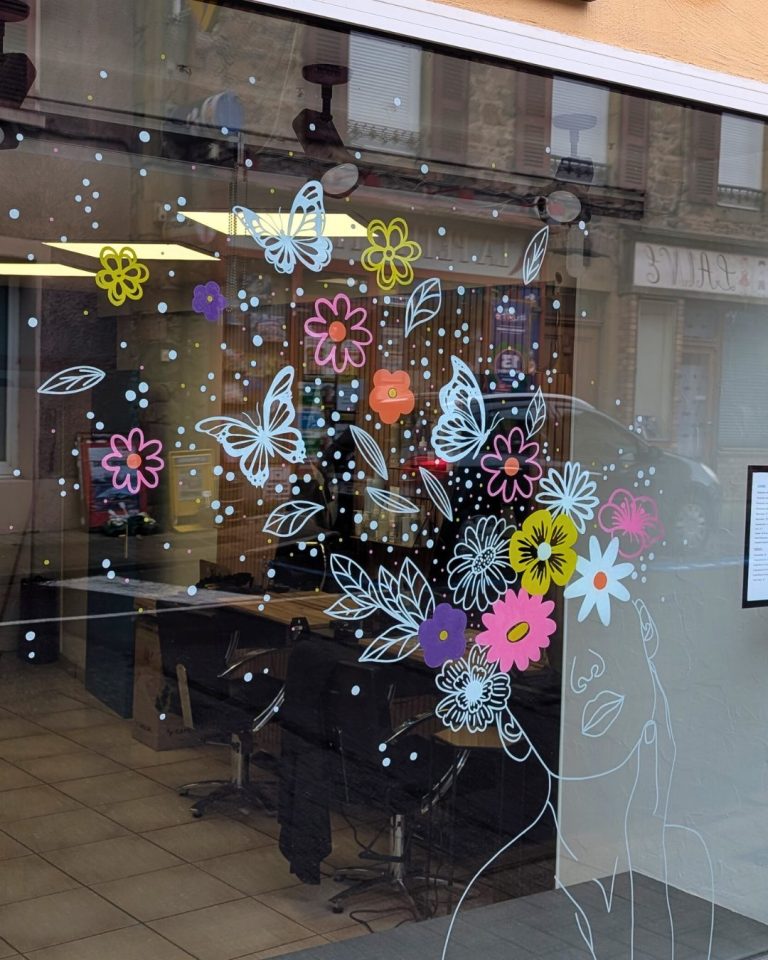 Marine Chalayer_peinture sur vitrine_rhone _ alpes