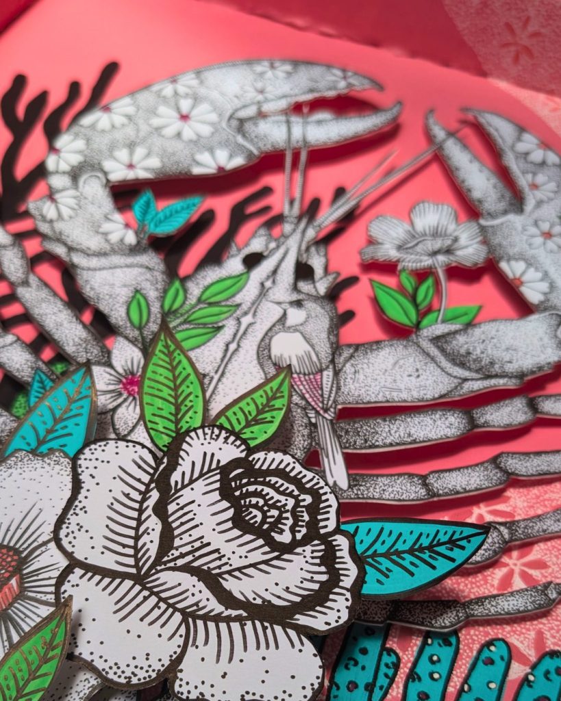 Marine Chalayer_peinture sur vitrine_Tarare_rhone _ alpes
