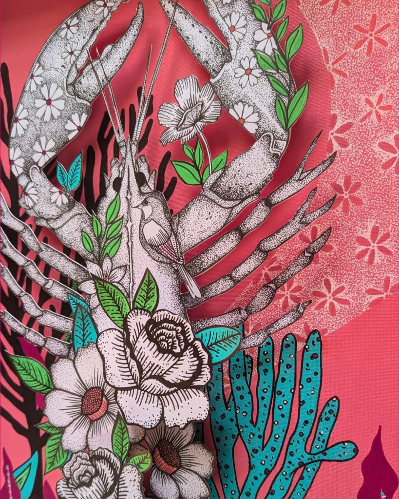 Marine Chalayer_peinture sur vitrine_Tarare_rhone _ alpes