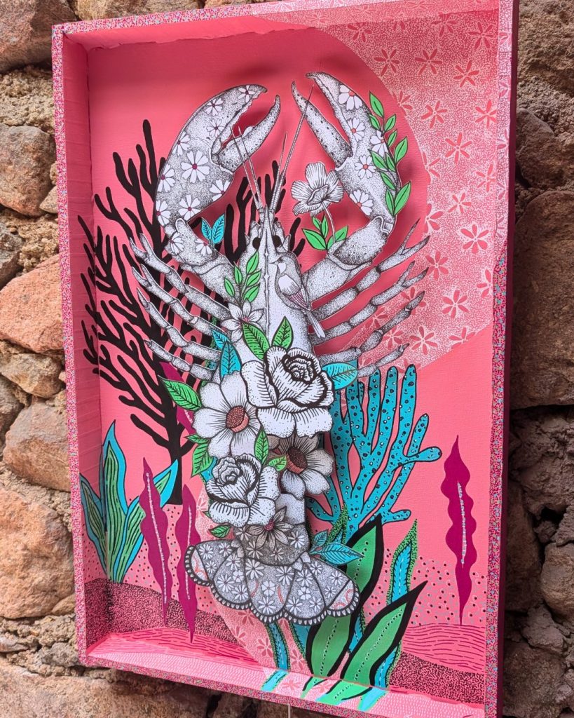 Marine Chalayer_peinture sur vitrine_Tarare_rhone _ alpes